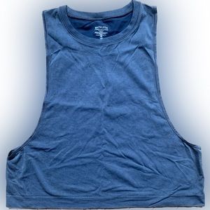 Athleta Scoop Neck Loose Muscle Tank Top | Navy Blue | Sz XS